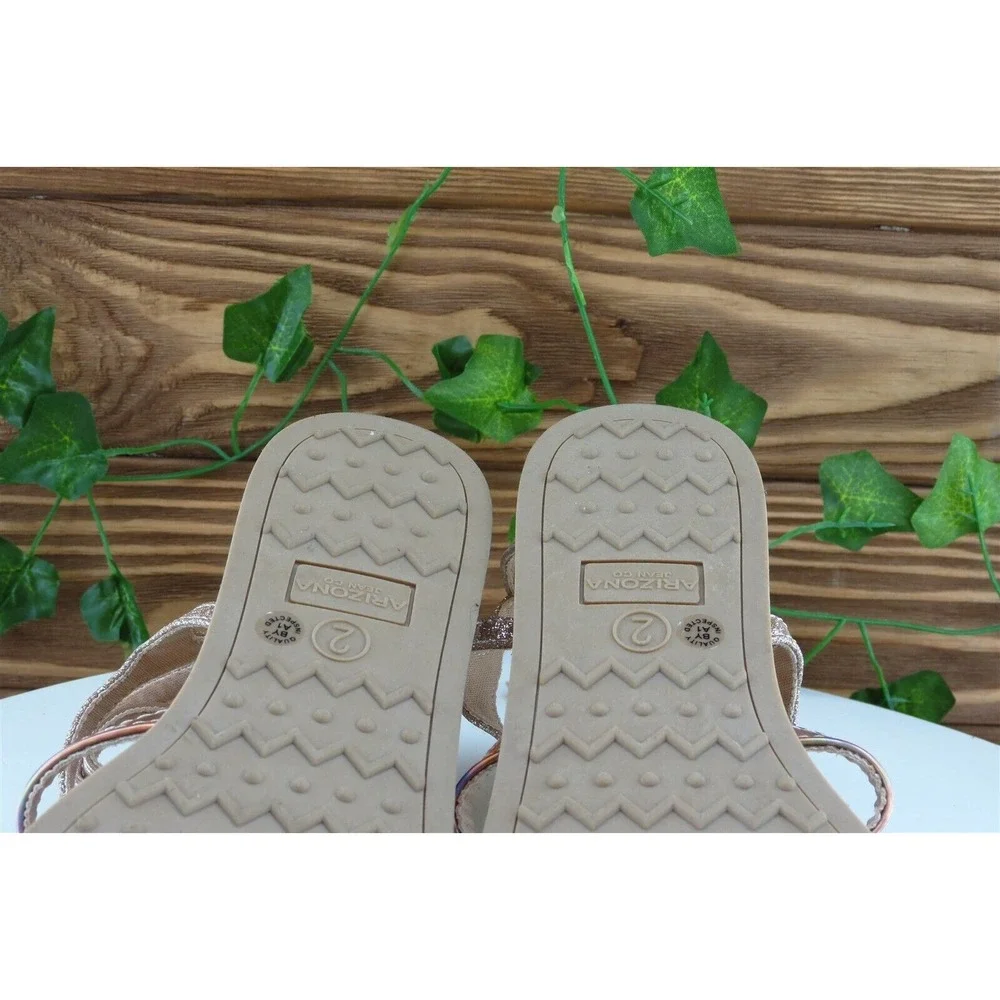 Arizona Girls Youth Size 2 M Beige‎ Gladiator Sandals Synthetic Casual Shoes